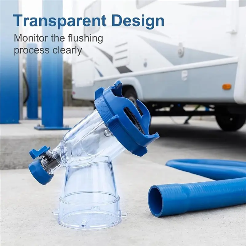 AB56-For Black Tank Cleaning, Fresher Tank,Backflow Prevention RV Tank Rinser Reverse Flush Adapter Included