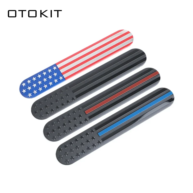 OTOKIT ملحقات السيارات الخارجية للدراجات النارية الولايات المتحدة الأمريكية الولايات المتحدة الأمريكية العلم الوطني ملصقات السيارات المصنوعة من سبائك الألومنيوم