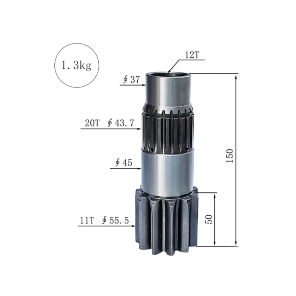 151F1787 For SWE25 Komatsu Hitachi XCMG Yuchai Kubota Vio15 17 20 Slewing Motor Vertical Shaft Gear Mini Excavator Parts
