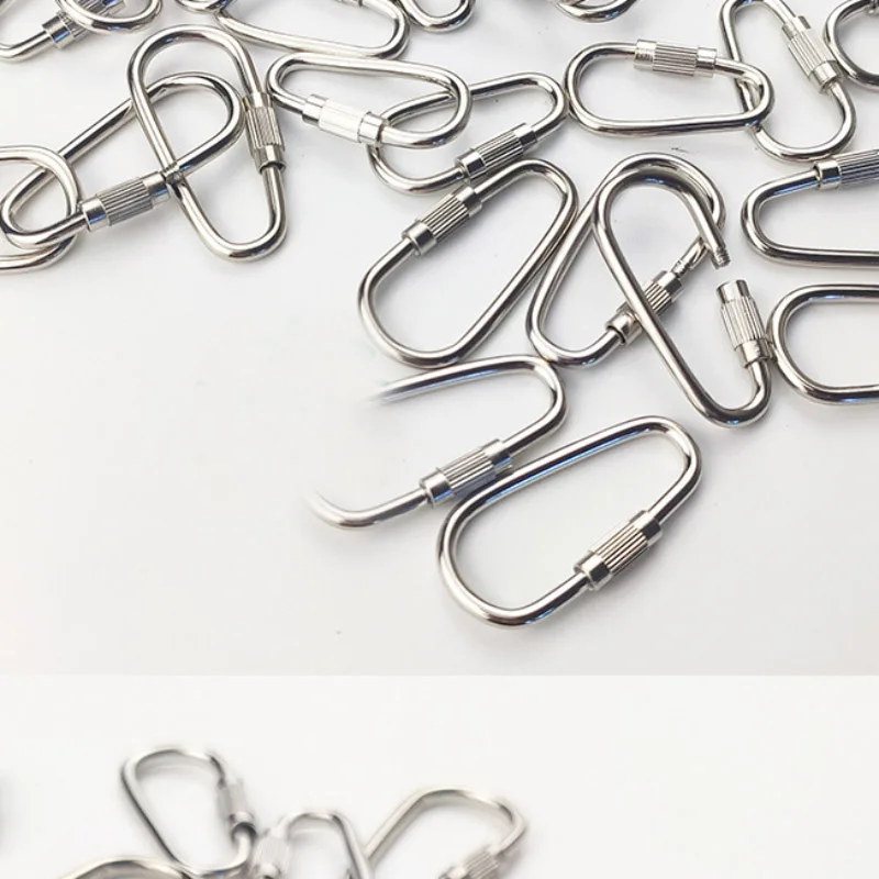 سلسلة مفاتيح بإبزيم معدني لتسلق الجبال ، برغي صغير الحجم ، برغي قابل للفصل ، قفل ملولب ، سوار وقلادة تصنعها بنفسك