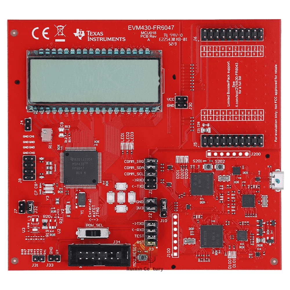 FOR Texas Instruments EVM430-FR6047 MSP430FR6047 Ultra-Low-Power Ultrasonic Sensing Evaluation Module Board with USS LEA LCD