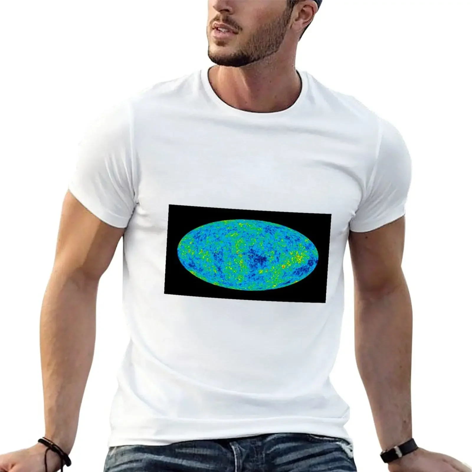 

New Cosmic microwave background, WMAP image (R980/0276) T-Shirt man clothes summer top mens t shirt graphic