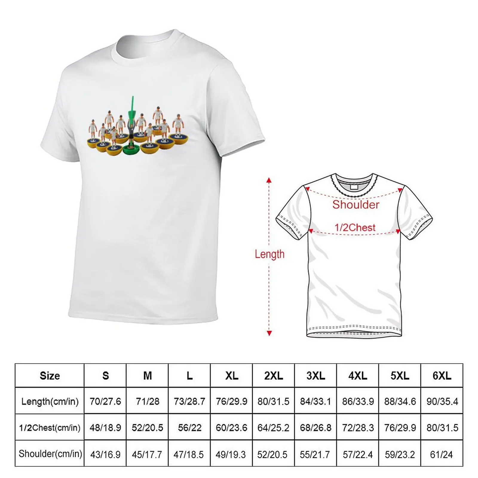 Leeds Utd classic subbuteo design T-Shirt t shirts for man graphic funny man t shirt graphic man t shirt luxury T-shirt