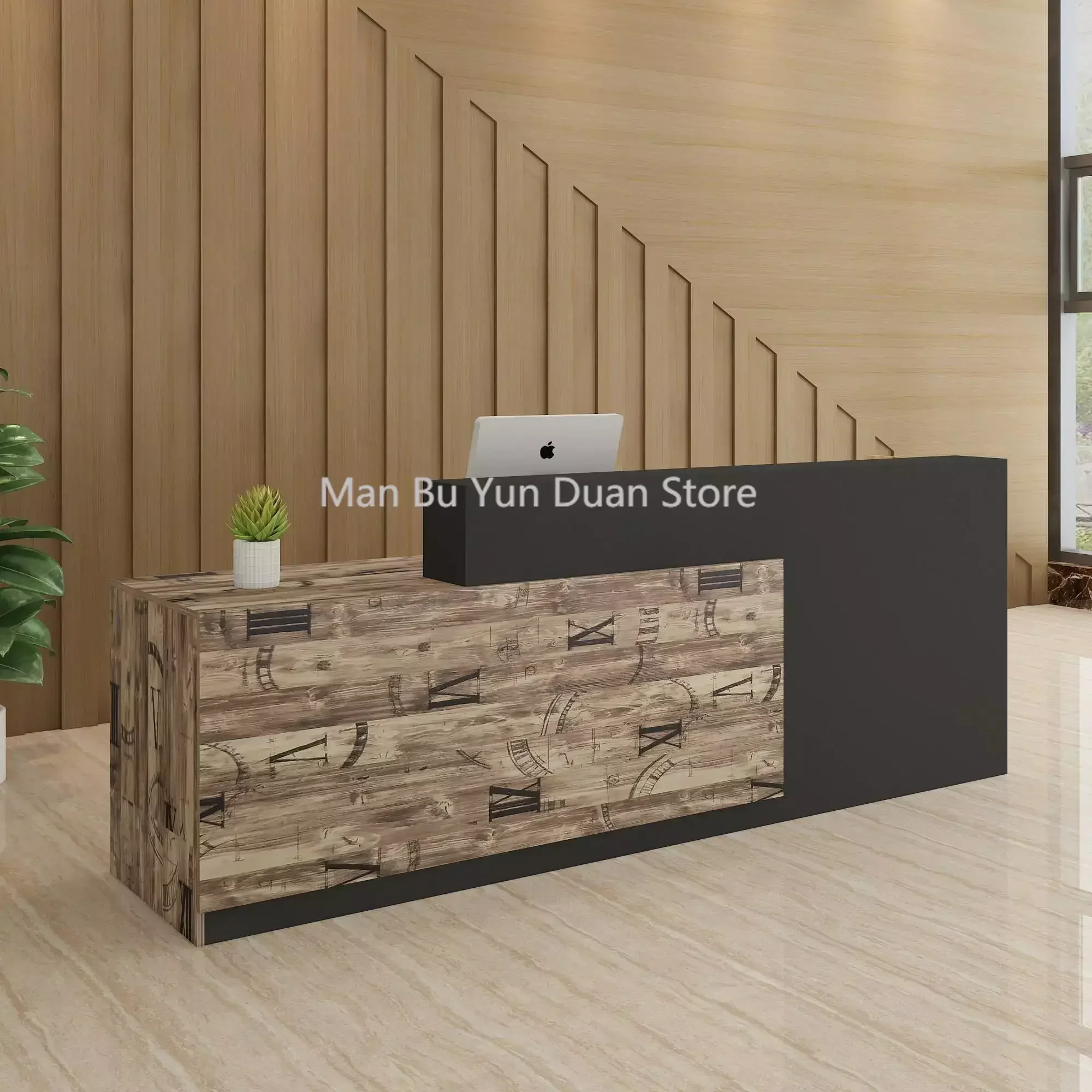 

Салонная стойка регистрации, эстетическая стойка, длинный черный денежный шкаф, центральный декор, мебель для домашнего бара, стекло Pulpito, профессиональная передняя часть