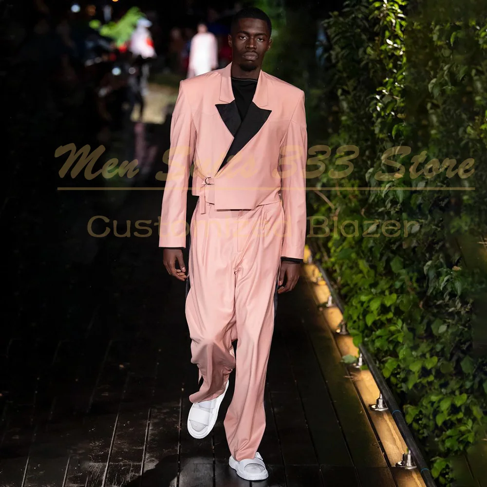 

Luxury Men's Suits High Quality Single Breasted Notch Lapel Loose Blazer Formal Wedding 2 Piece Jacket Pants Sets Costume Homme
