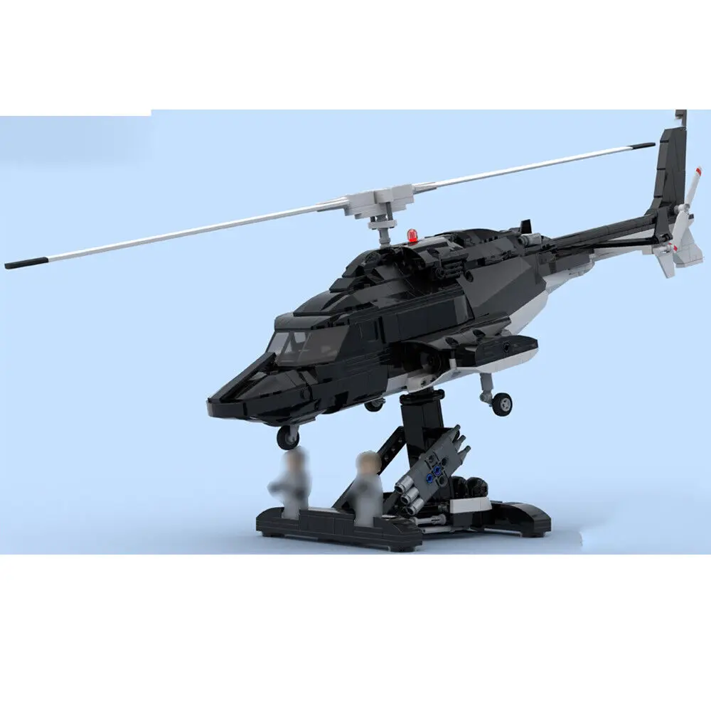 Featured Helicopter with Display Stand from TV Series 1039 Pieces MOC Build