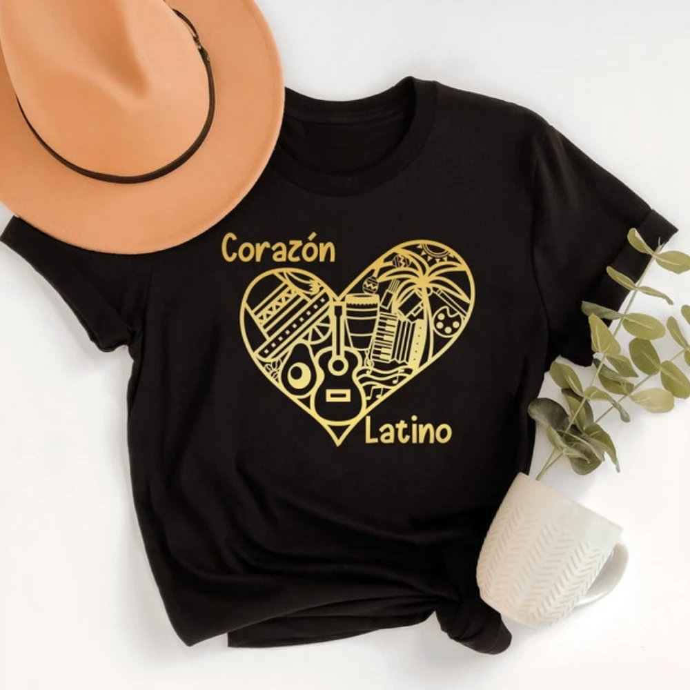 Corazon Latino Shirt Mexican Shirt Hispanic T-shirt Hispanic Heritage Month Spanish Shirt