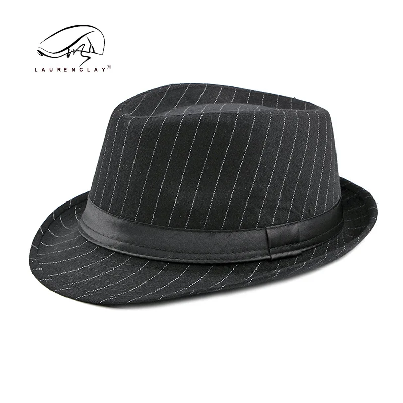 Autumn And Winter New British Men Top Hat British Fashion Middle-aged And Elderly Striped Fedora Hat Men's Casual All-matching