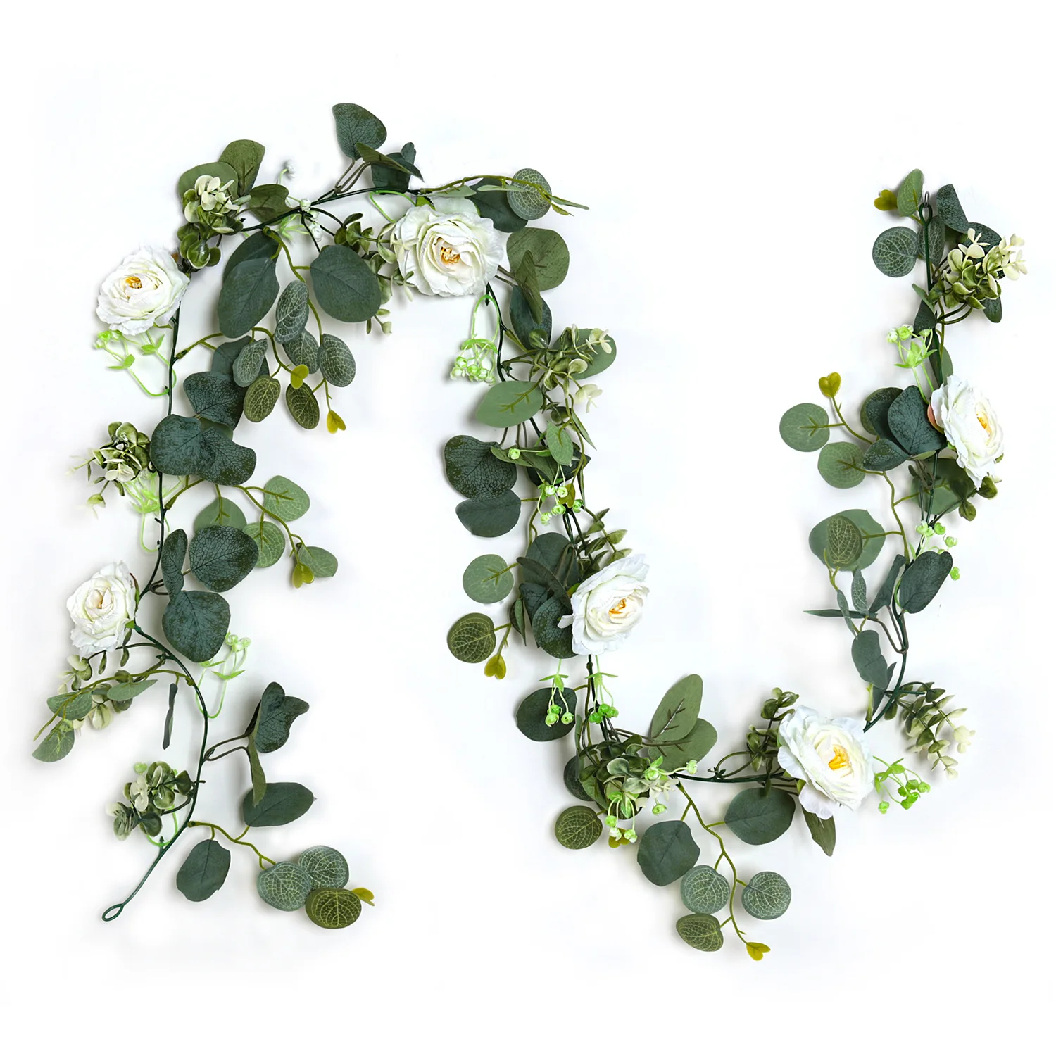 Artificial Artificial Artificial Flower Plant Vines, Eucalyptus Leaves, Eucalyptus Gypsy Vines, Outdoor Wedding Decoration