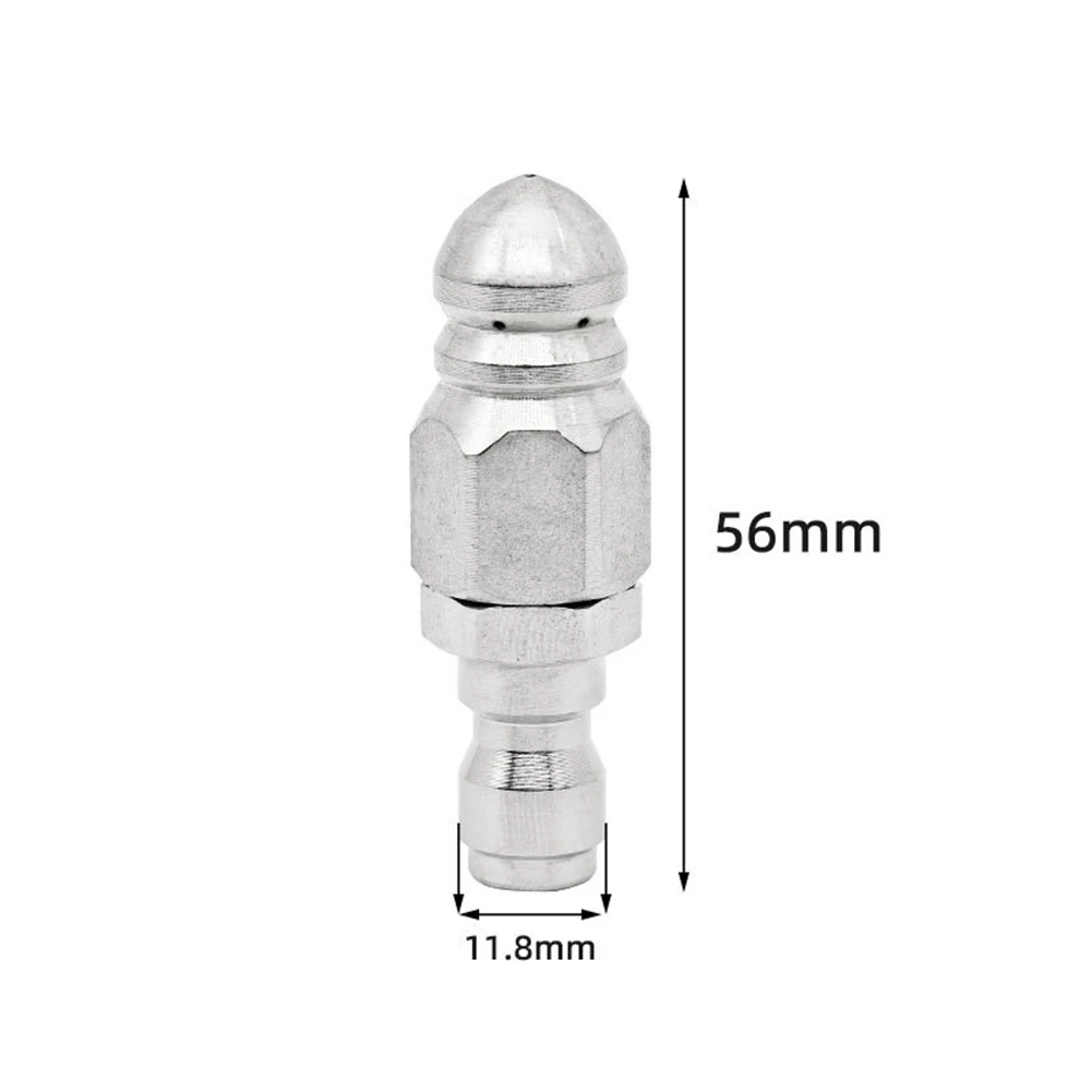 Sewer Jetting Nozzle 5000PSI With 1/4" Quick Connect Drain Cleaning Nozzle Kit Drain Hose Nozzle Tool image 4