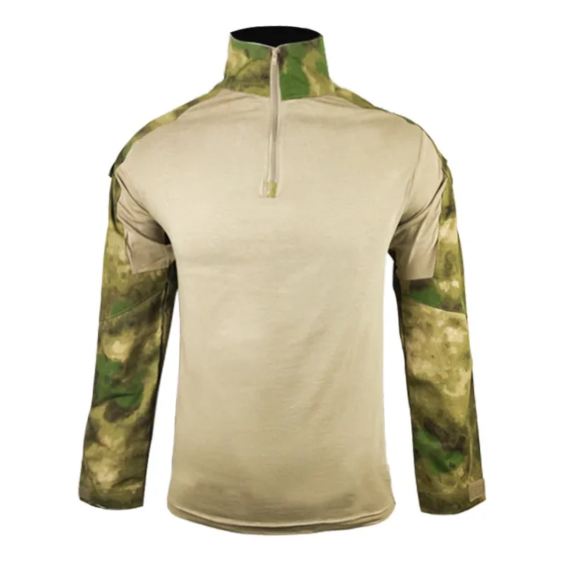 Camiseta militar del ejército para hombre, camisa de combate de manga larga, ropa táctica transpirable, entrenamiento, caza, senderismo, ropa de trabajo