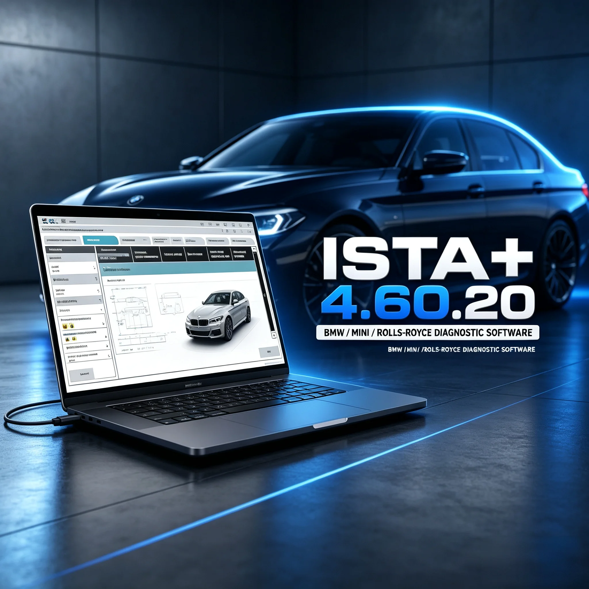 Latest ISTA 4.60.40 2026 Diagnostic Software with Activation Code ICOM ENET OBD K+Dcan for Vehicle Health Check