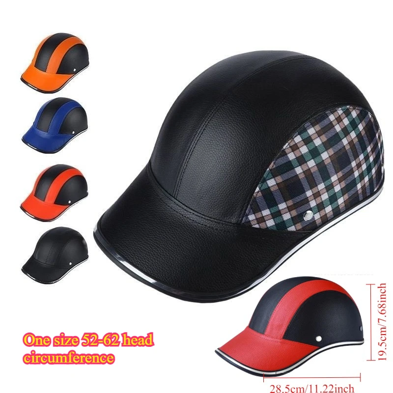 

Motorcycle Half Helmet Baseball Cap Style Safety Hard Hat for Chopper Scooter One Size Riding Safe Helmet Cycling Equipment