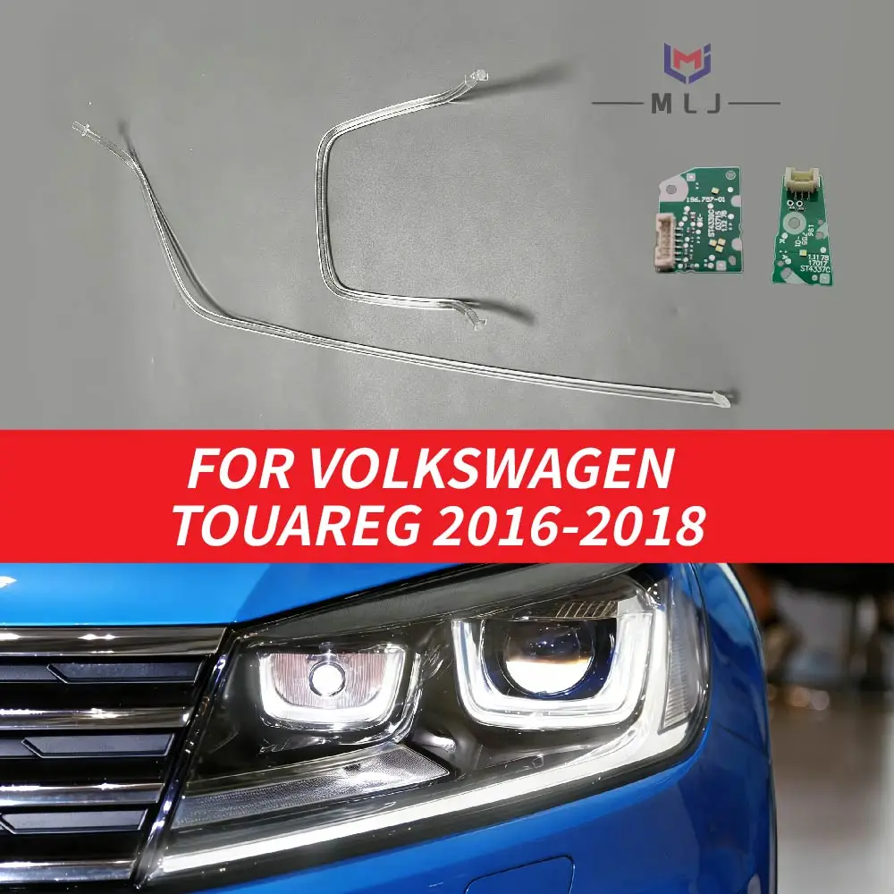 

New LED Daytime Running Light Tube DRL Chip Light Guide Plate Circuit Board For Volkswagen Touareg 2016 2017 2018 Headlight