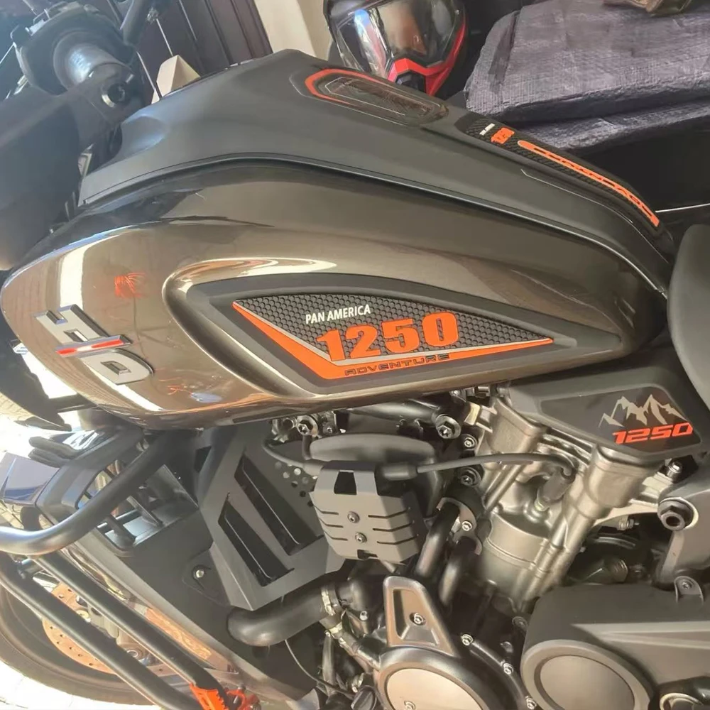 

For Harley Davidson Pan America1250 Accessories Motorcycle Fuel Tank Sticker Pan America 1250 3D rubber protective pad 2022-2024