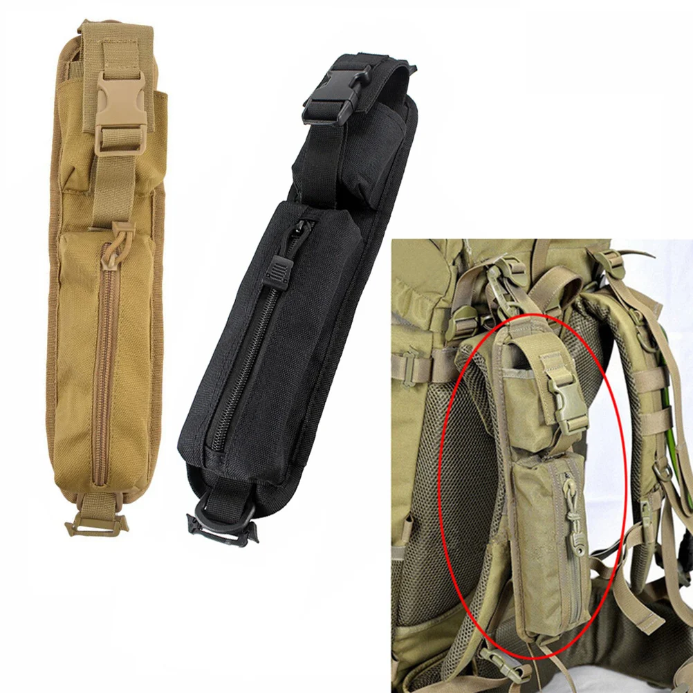 

Heavy Duty Shoulder 1000D Nylon Tactical Pouch with Two External Pockets for Radio Interphone Tools Camping Hiking