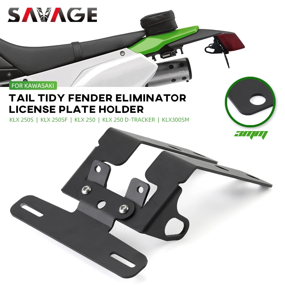 

License Plate Holder For KAWASAKI KLX250/S/SF KLX300SM D-Tracker 250 KLX250S Motorcycle Accessories Tail Tidy Fender Eliminator