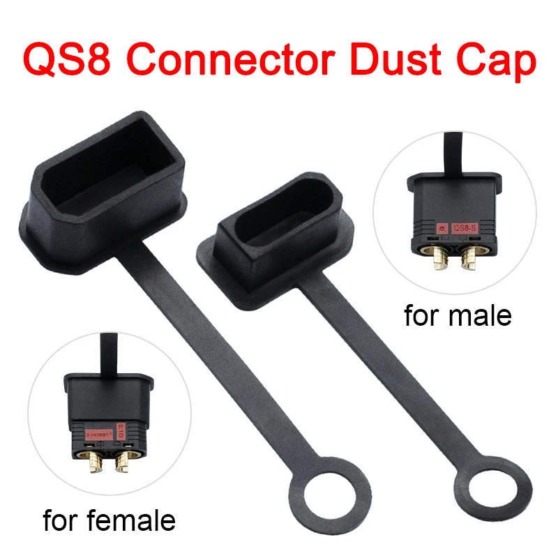 QS8-Stecker Staubschutzkappe Männlich-Weiblich-Stecker Wasserdichte Sicherheitskappe Drohnenadapter Isolierter Stopper Batterieladegerät Schutzgehäuse