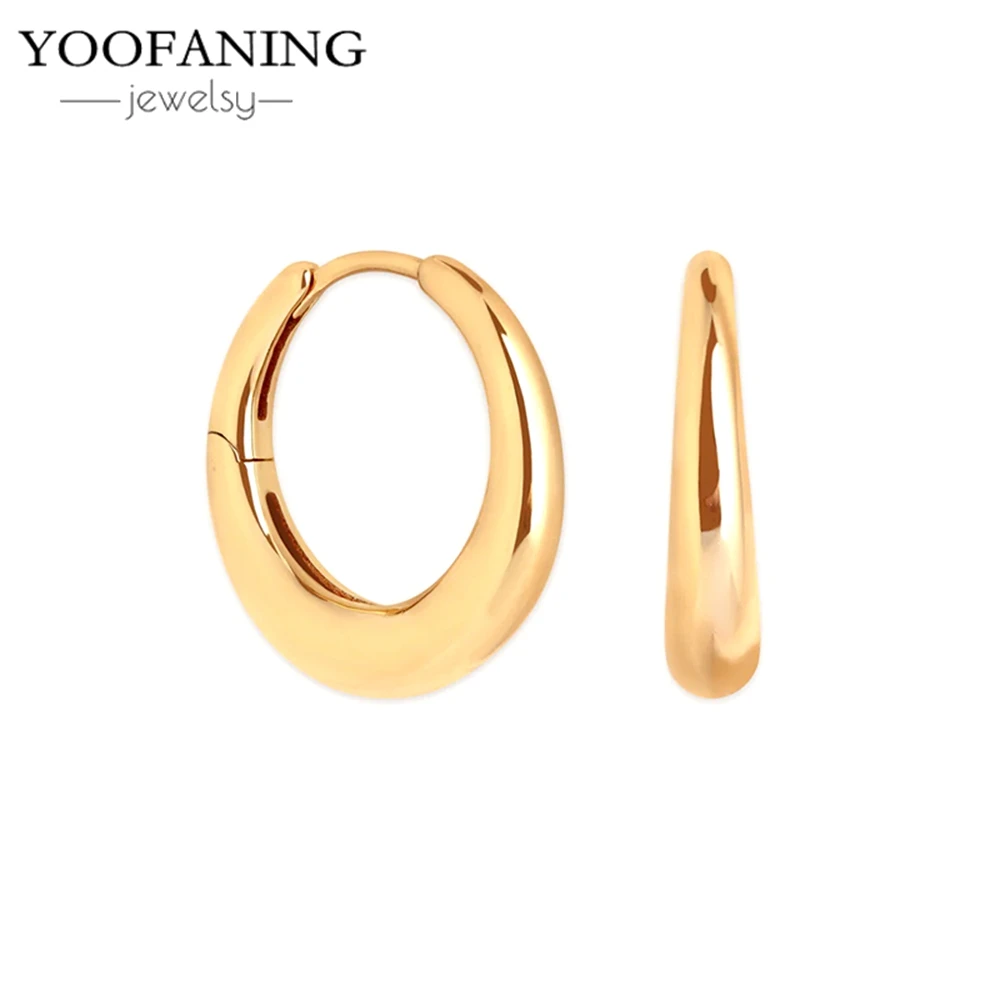 925 Sterling Silver Ear Needle Simple Circular Earrings Gold-plated Ear Buckles Suitable for Unisex/couple Fashion Party Jewelry