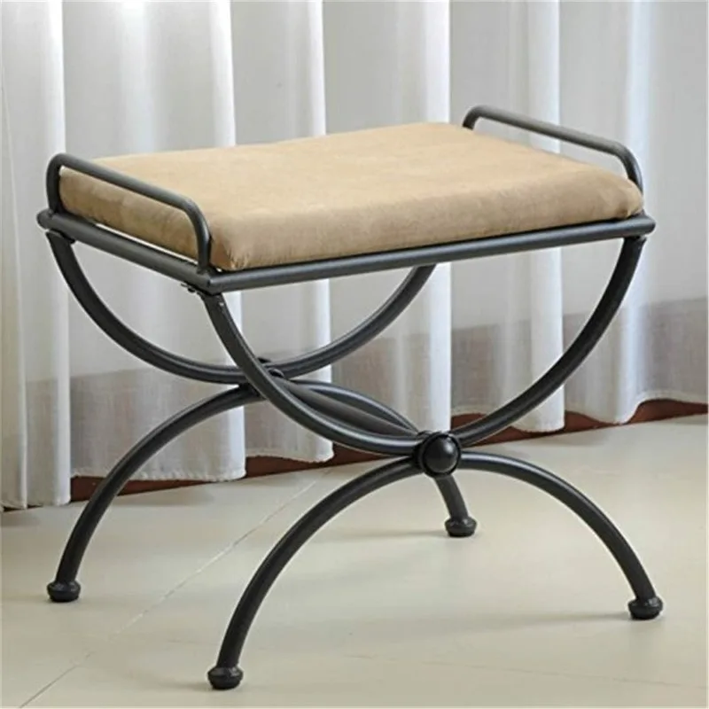 

International Caravan Contemporary Upholstered Vanity Stool