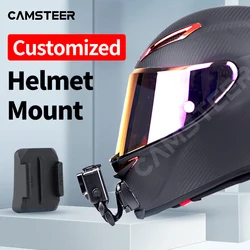 Motorrad Custmized Helm Kinn Montieren für HJC Shoei X14 Z7 Z8 Agv Arai Für GoPro11 10 9 8 7 Insta360 oneX3 X2 RS Zubehör