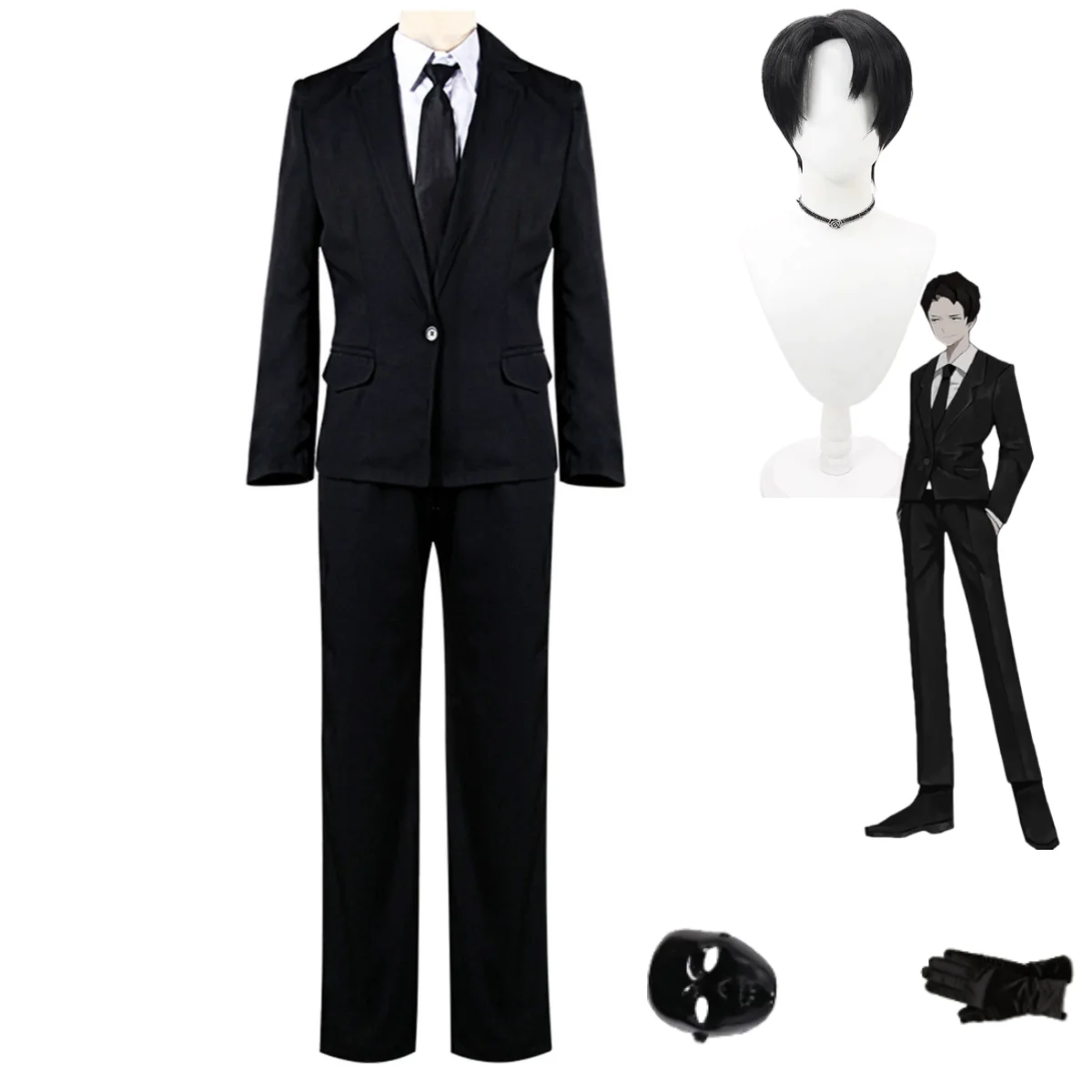 

Anime Game Library of Ruina Roland Cosplay Costume Black Coat Shirt Uniform Full Set Wig Adult Man Halloween Carnival Suit 2025