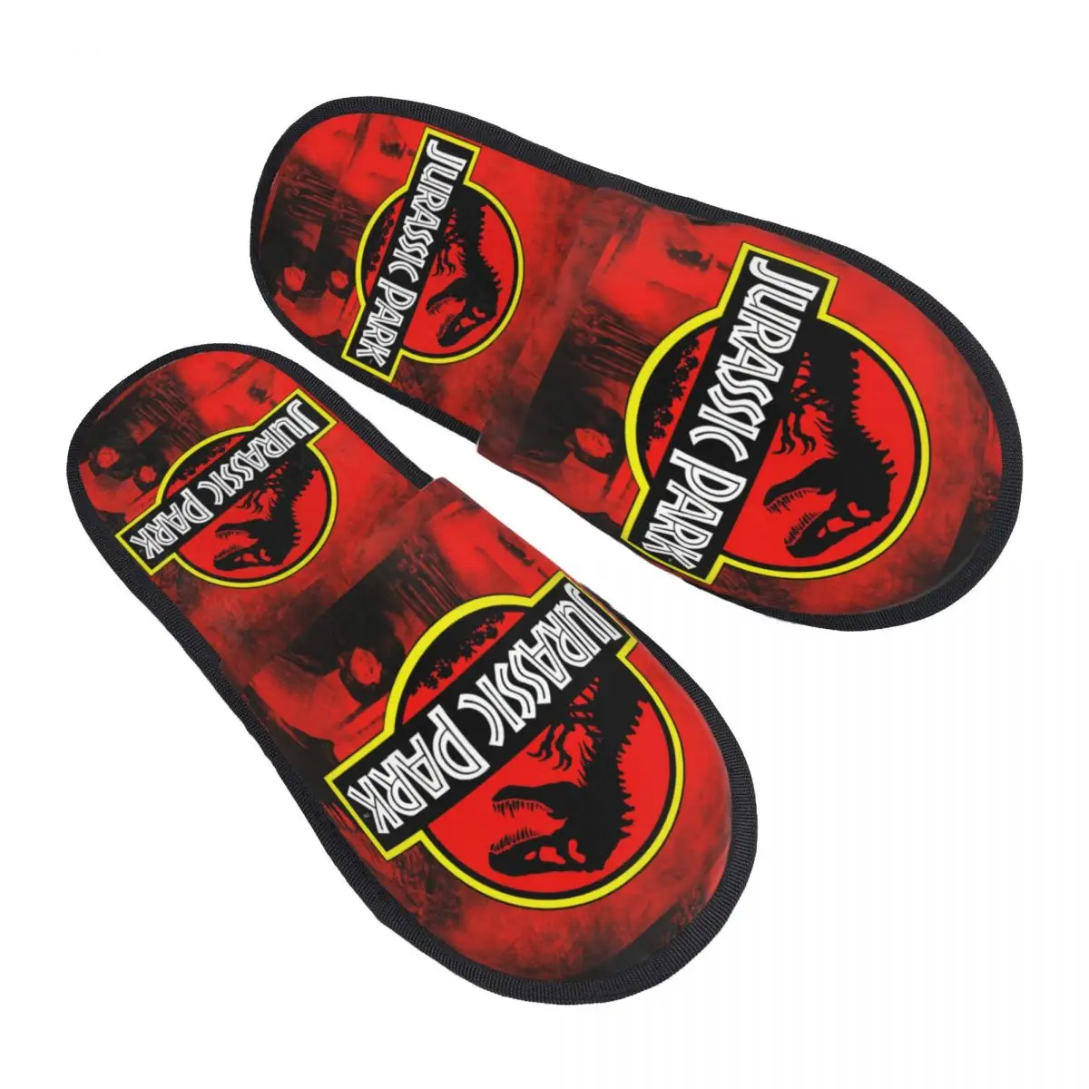 Custom Jurassic Park Memory Foam Slippers Women Soft Warm Ancient Animal House Slippers