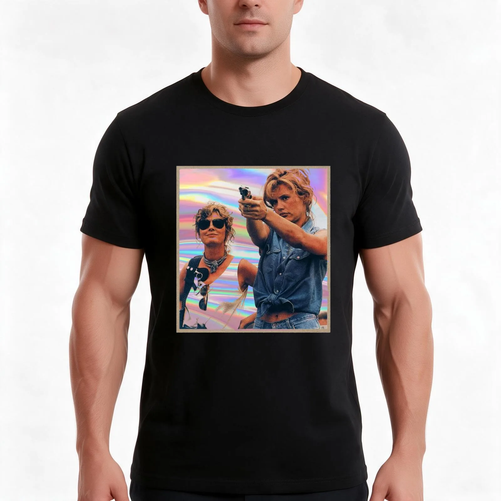 Thelma & Louise retro T-Shirt, Summer Casual Cotton Tee, Oversized Streetwear Tops, Vintage Graphic Print, Unisex Men Women