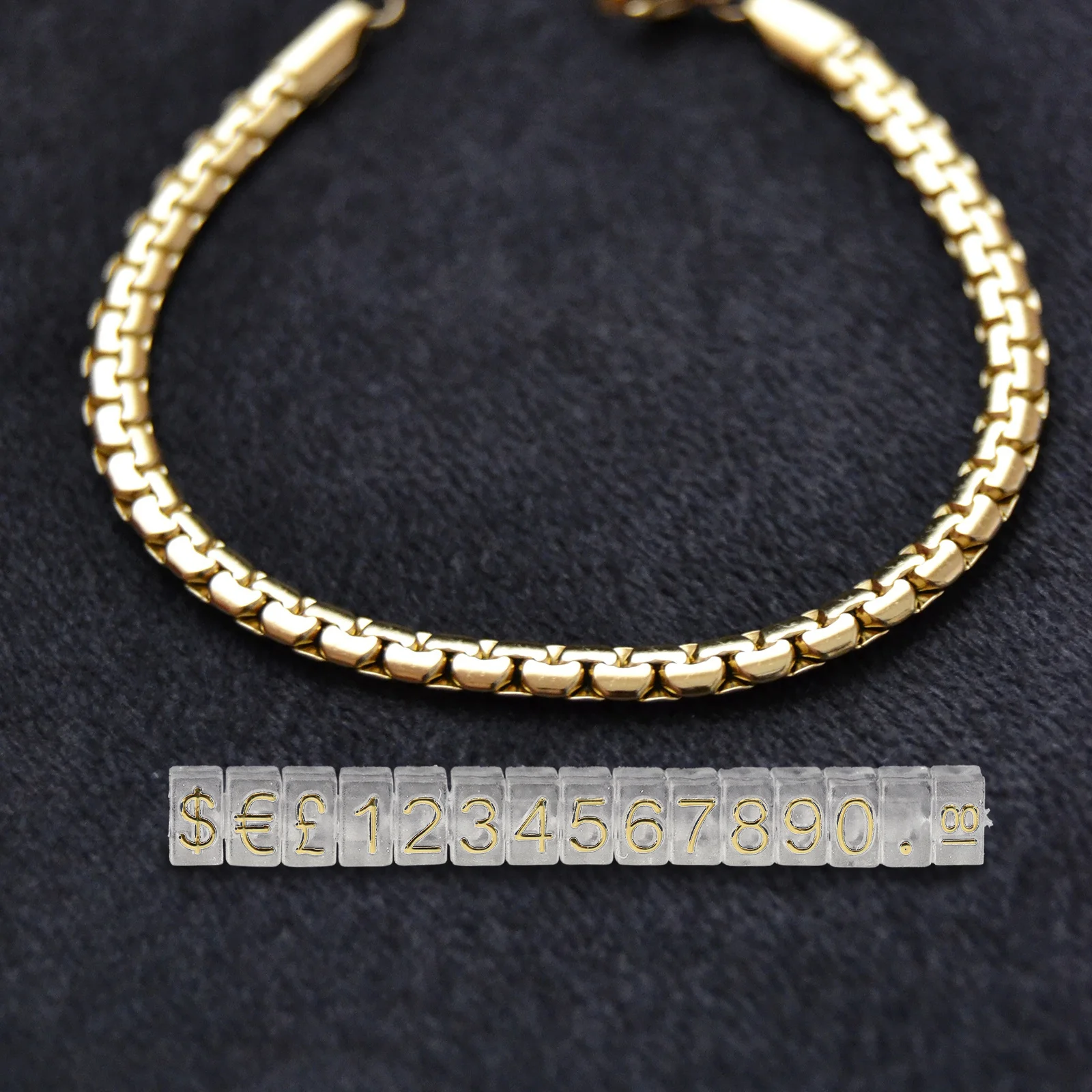 20pcs Price Tag Cube Adjustable Aluminum Alloy Price Display Stand For Jewelry Retail Shop Counter Label Block Sign Holder