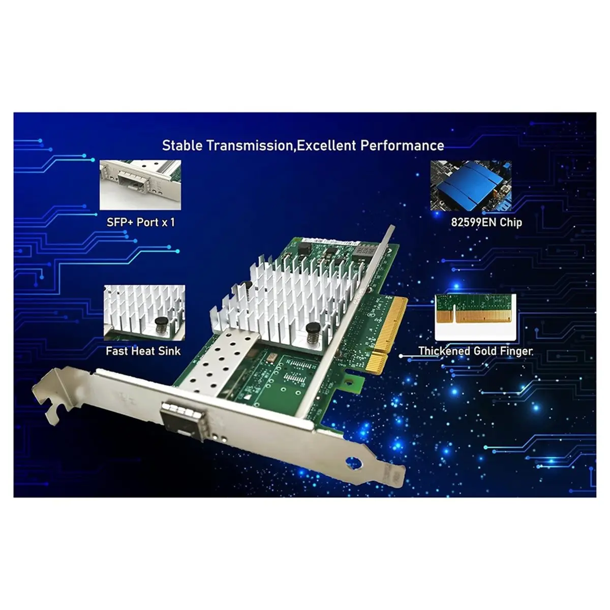 L70A 10Gb Ethernet Converged Server 1xSFP+ PCIEx8 NIC, for X520-DA1 82599EN Chip Multi-System Support