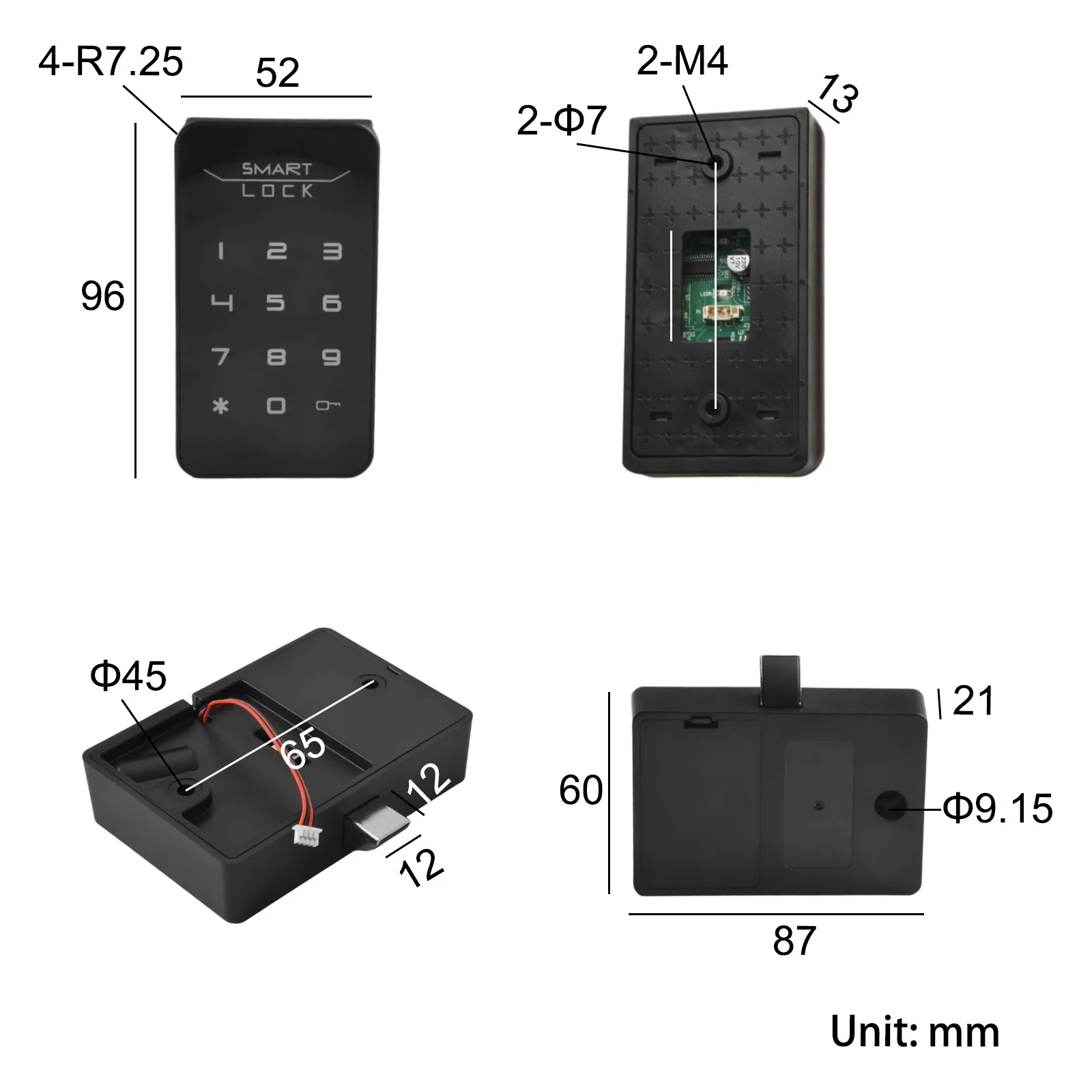 Cabinet Lock 3 AA Batteries not Included Electronic Lock Low-power Technology AI Algorithms Applications In Various Furniture