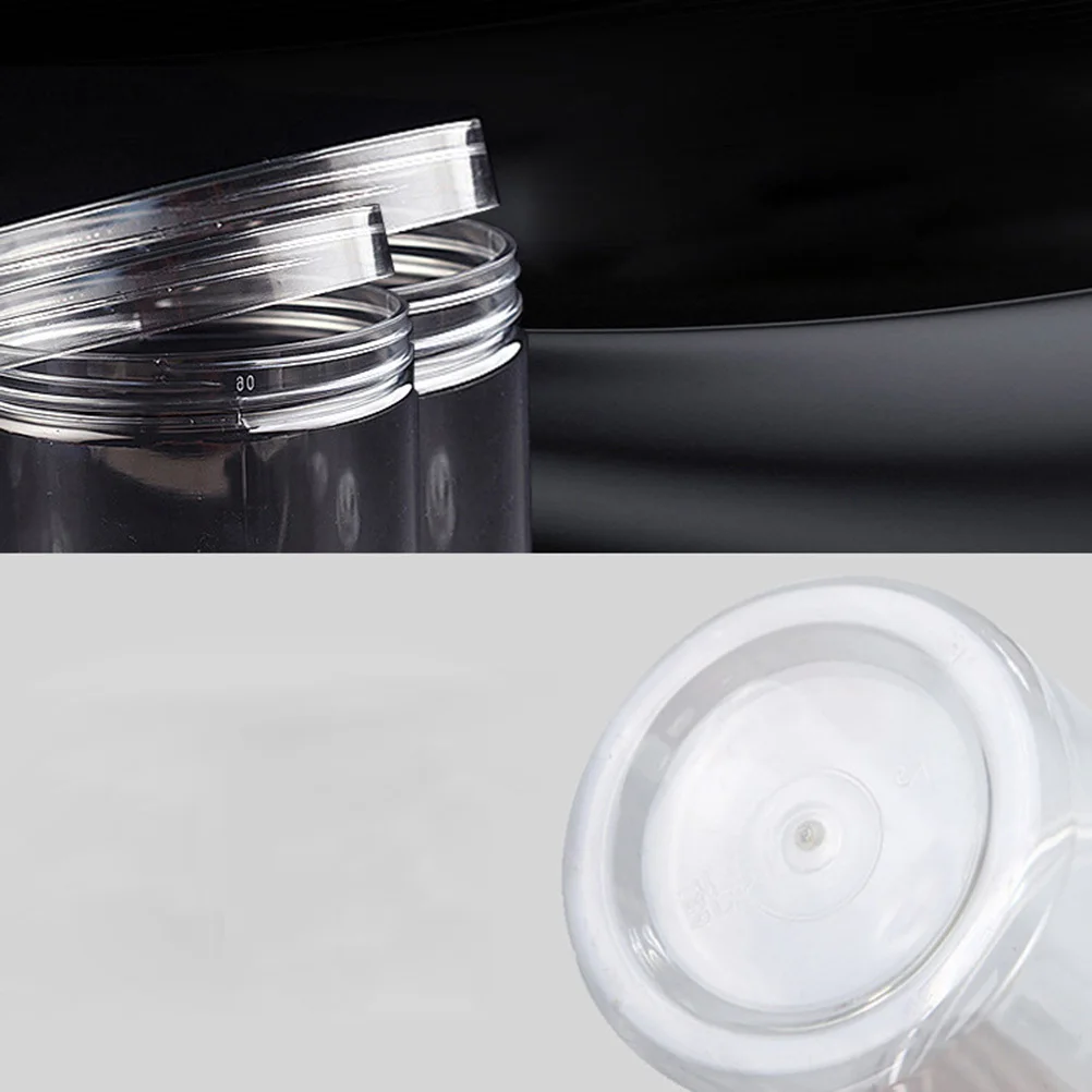

10pcs 80Ml Jars Transparent Plastic Bottles Empty Storage Containers For Travel Liquid Dispensing Durable Round Shape