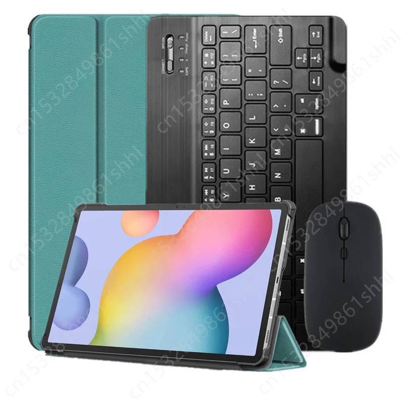 

Keyboard Case for Samsung Galaxy Tab S8 Plus S7 FE 12.4'' Tablet Case Magnetic Shell Russian Spanish Portuguese Keyboard Cover