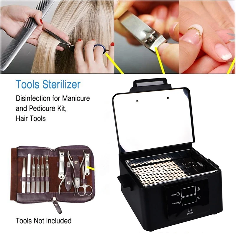 2.6L High Temperature Disinfection Cabinet Manicure Pedicure SPA Salon Metal Tool Sterilizer For Beauty Hair Nail Metal Tools