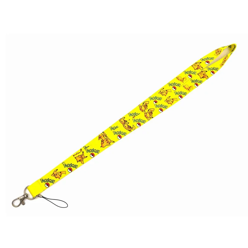 10Pcs Potdemiel Pikachu Mobile Phone Lanyard For ID Card Gym USB Badge Holder Car Key Cartoon Neck Wrist Band Anti-lost Strap