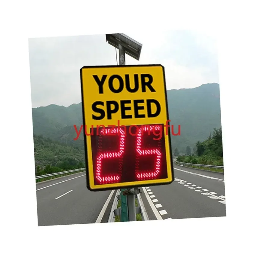 Variable Measuring Powered Warning Board Traffic Limit Signs Display Led Solar Radar Speed Sign