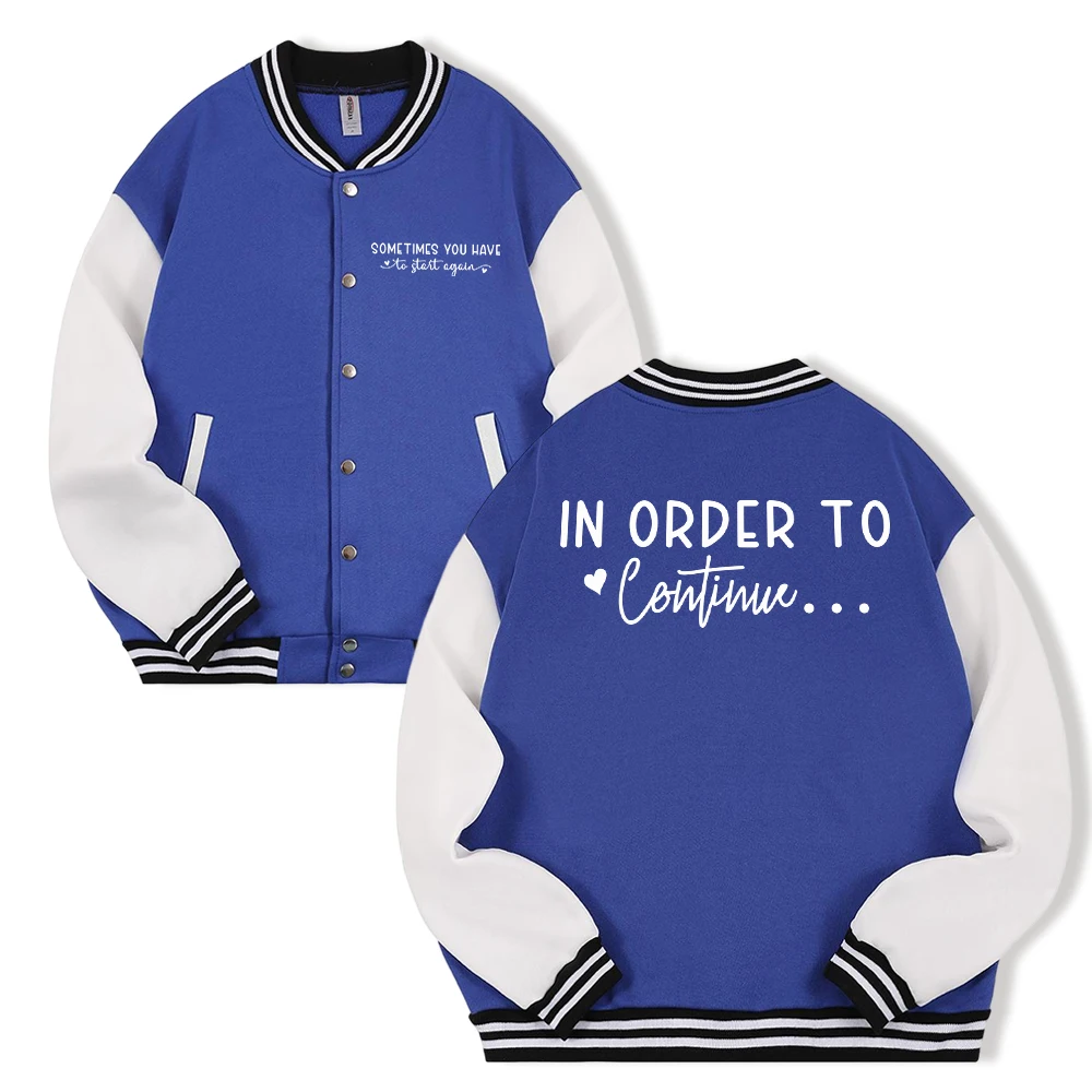 

In Order To Continue Print Men Jackets Button Casual Baseball Uniform Cotton Loose Clothes Autumn Colorful Male Sportswear