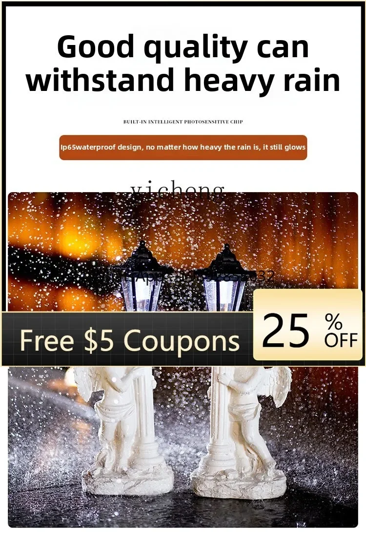 

European Angel Ornament Large Resin Solar Garden Garden Decoration Outdoor Landscape