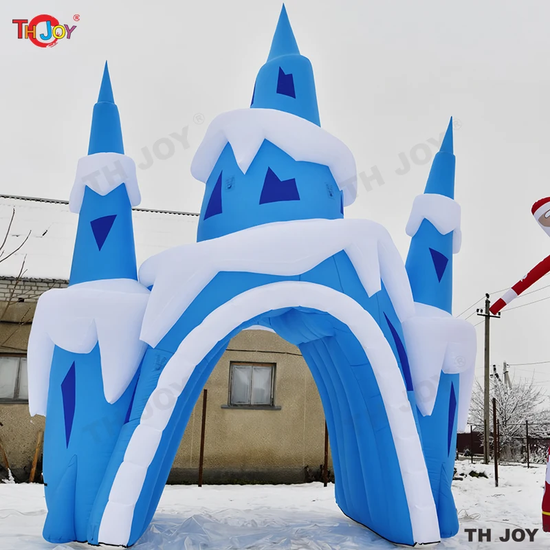 5m tall Inflatable Ice Tower Tunnel for Holidays