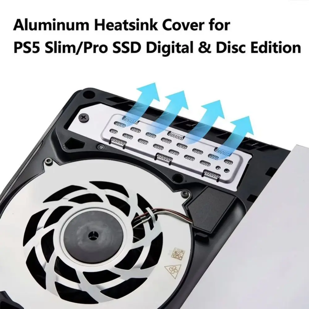 Aluminum Alloy Heat Dissipation Cover Dustproof Cooling Aluminum Heat Case Ventilation for PS5 Slim/PS5 Pro