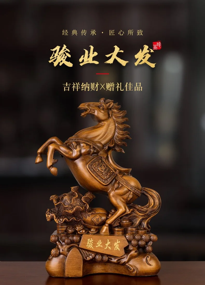 

Creative animal horse statue handicrafts office desktop living room wine cabinet entrance home decoration store opening gifts