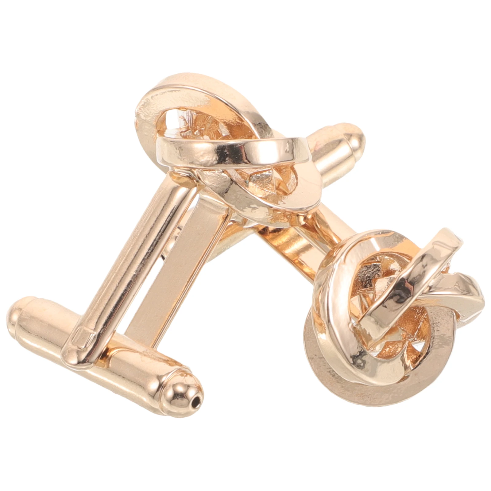 

2 Pcs Twist Cufflinks Buttons for Sweaters Women Rose Gold Business Tuxedo Shirts