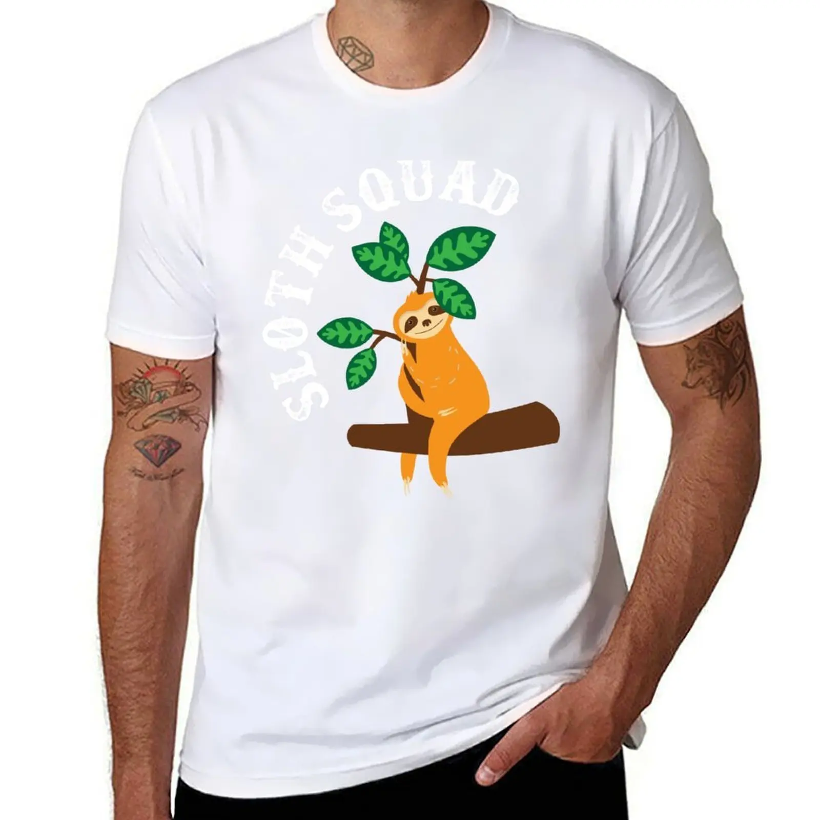 

Sloth Squad, Sloth Love, Sloth T-Shirt man t shirt designer t shirts for man cotton T-Shirt
