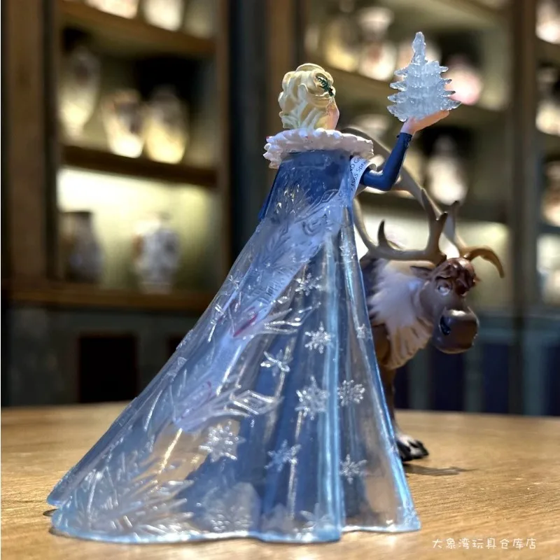 Disney Frozen Elsa Anna Kristoff Olaf Sven Action Figures Cute Cartoon Doll Princess Model Toy Decoration Collection Kids Gifts