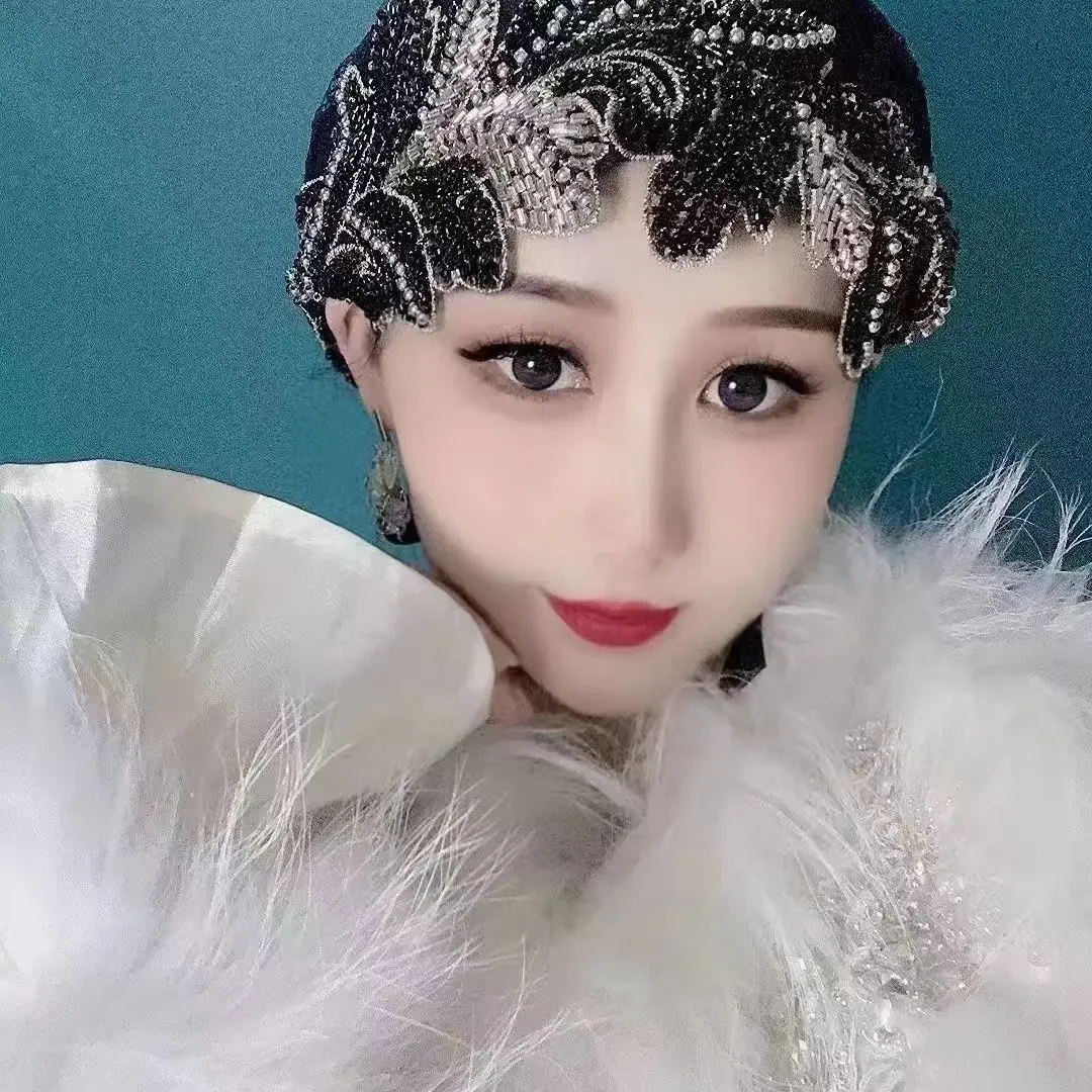 Moda pizzo ricamo berretti berretto con perline turbante hijab sottoscocca donne musulmane cappello cofano berretti fascia per capelli foulard fascia