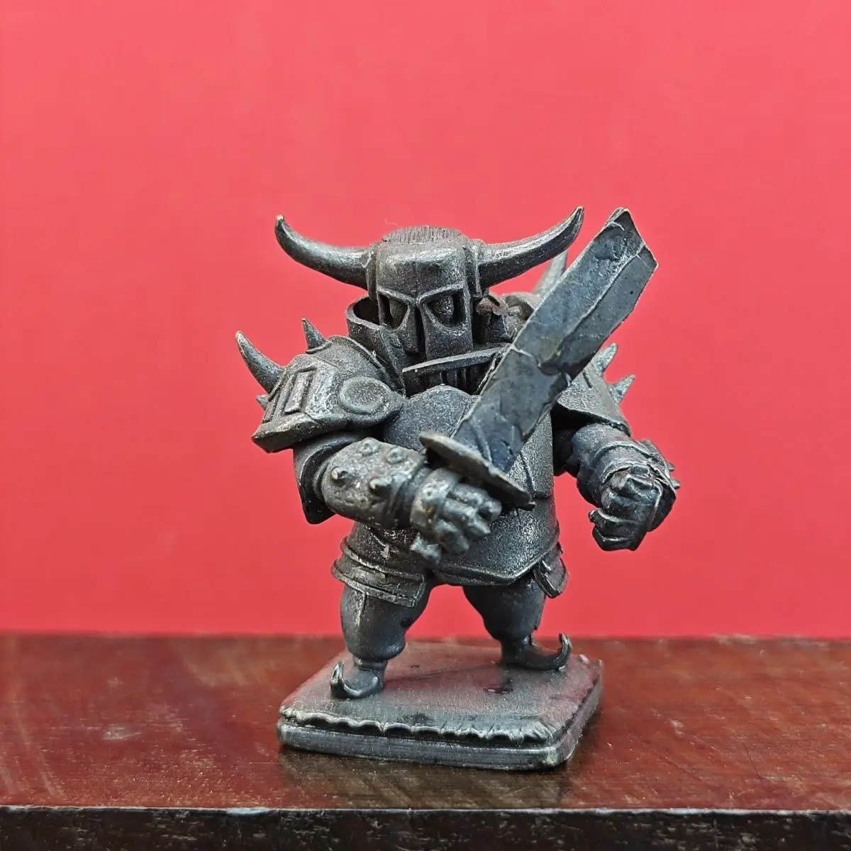 Retro Brass Tribal Conflict Clash Knight Soldier Warrior Copper Miniature Statue Figurine Model Decoration Crafts Gifts