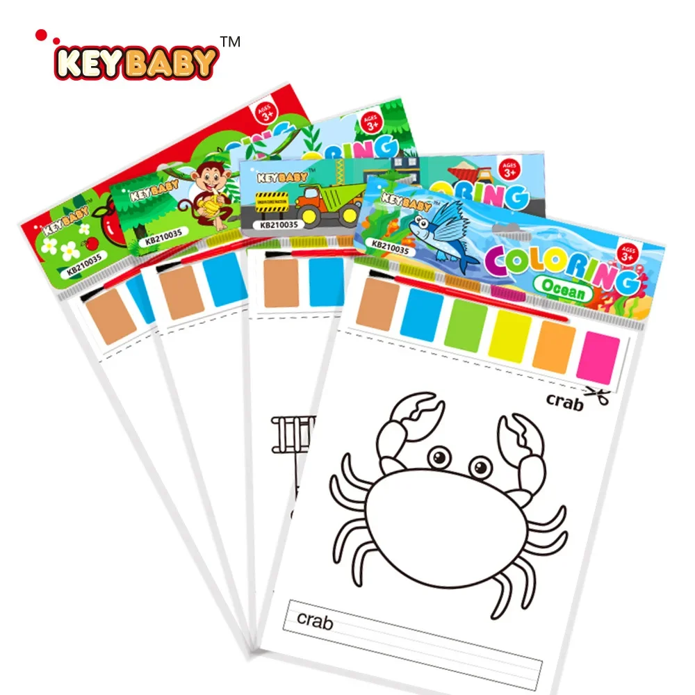 8Pcs Malbücher Spielzeug für Kinder Montessori Kinder Aquarell Papier Spielzeug Tragbare Baby Montessori Malerei Bildung Spielzeug