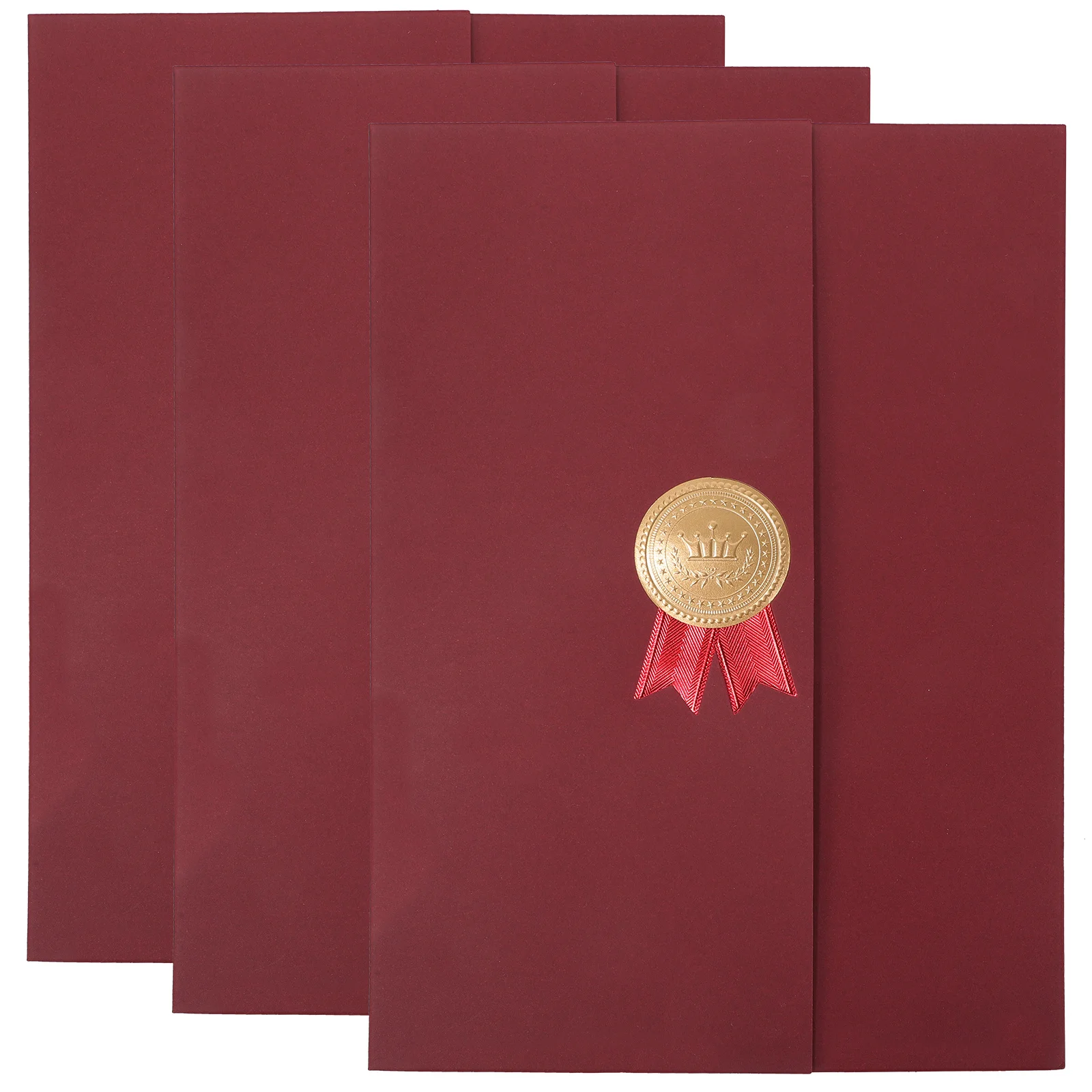 Fotografia 3: 3 pçs certificado capa de papel diploma titular três vezes prêmio documento protetor para graduação participação realização exibição