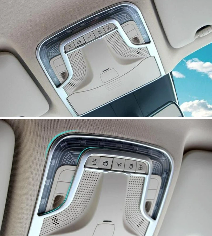 

Roof Reading Lamps Lights Frame Decoration Cover Trim ABS For Mercedes-Benz Vito W447 2014 - 2022 Interior Accessories