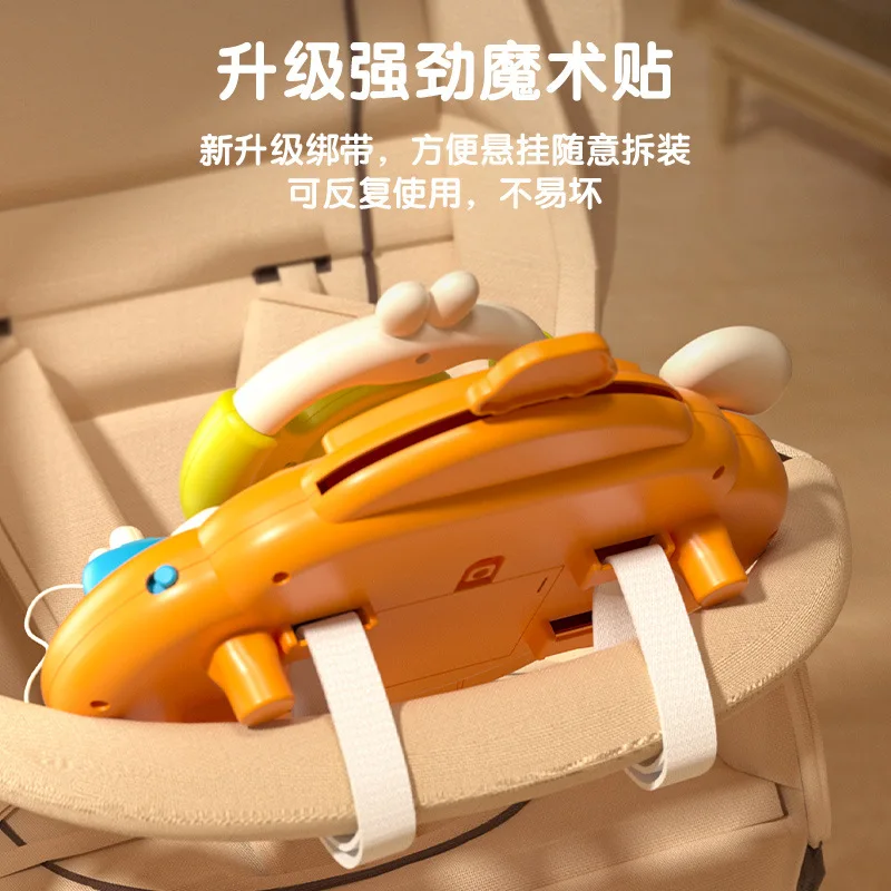 Children's steering wheel toy puzzle early education machine simulation car rear seat rabbit steering wheel story machine